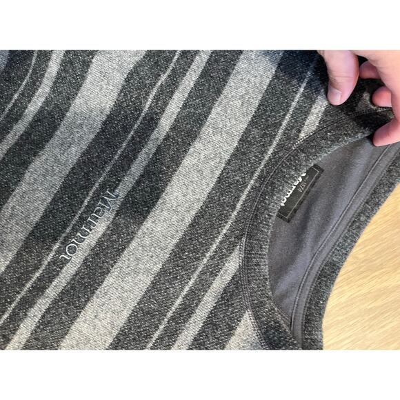 Marmot Striped Wool Blend Crew Neck Long Sleeve Pullover Sweater Mens Medium EUC - Picture 2 of 3